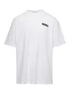 Cultura White Crewneck T-shirt With Skate Logo Print In Jersey Man In White