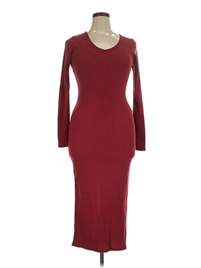 Pre-owned Culture Code Casual Dress In Burgundy