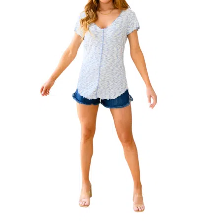 Culture Code Count Me In Cap Sleeve Top In Blue