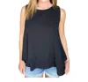 Culture Code Double Tiered Flare Tank In Black In Black