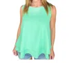Culture Code Double Tiered Flare Tank In Mint Green In Green