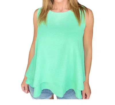 Culture Code Double Tiered Flare Tank In Mint Green