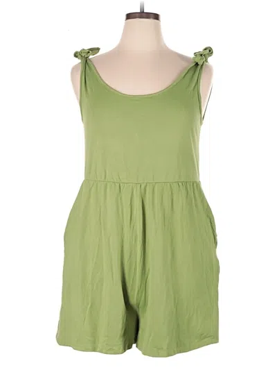 Pre-owned Culture Code Romper In Green