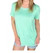 Culture Code Short Sleeve Top Shirt In Green In Blue