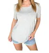 Culture Code Short Sleeve Top Shirt In Grey In Grey