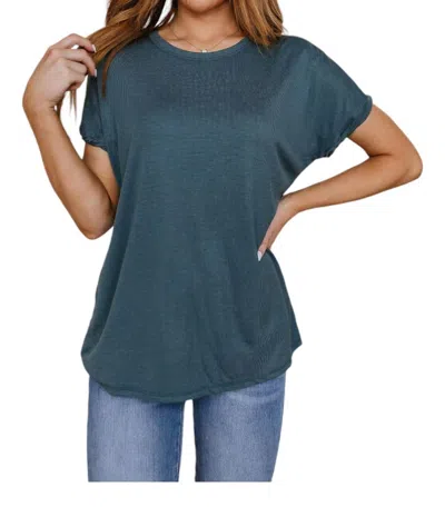Culture Code So Good Relaxed Fit Top In Dark Teal In Blue