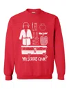 Culture Flock You Serious Clark? Holiday Sweatshirt In Red In Red