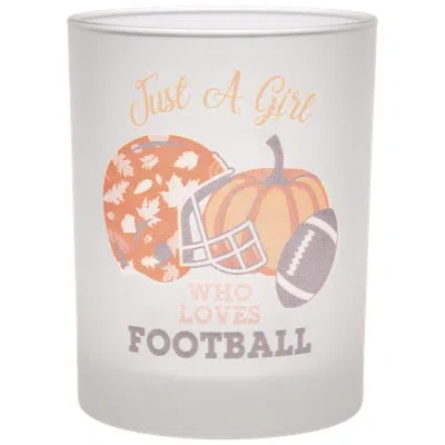 Culver 14-ounce Dof Double Old Fashioned Glass (set Of 4) - Fall  Pumpkin Football In Brown
