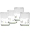 Culver Double Old-fashioned Glass, Set Of 4 In White