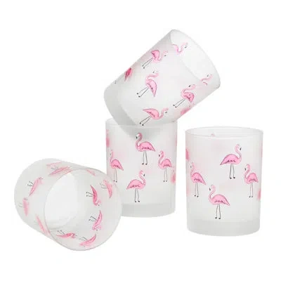 Culver Flamingos 14 Oz. Whiskey Glass In Pink