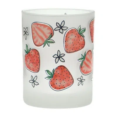 Culver Strawberries All Over 14 Oz. Whiskey Glass In Red