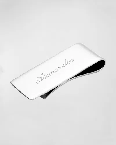 Cunill America Personalized Sterling Silver Money Clip In White
