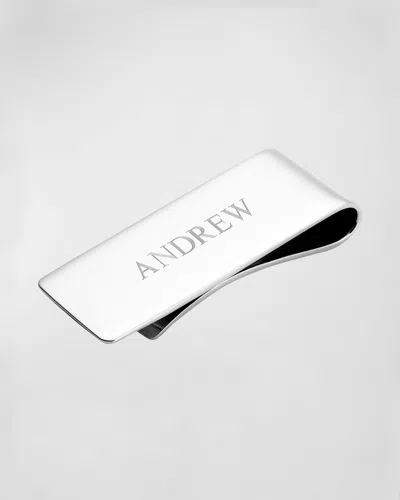 Cunill America Personalized Sterling Silver Money Clip In White