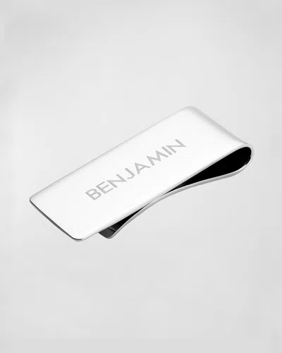 Cunill America Personalized Sterling Silver Money Clip In Gray