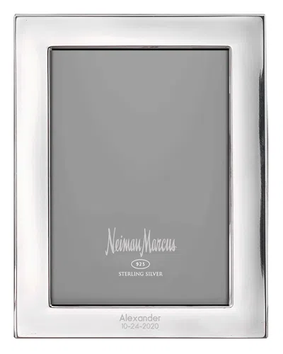 Cunill America Tiffany Plain Personalized Frame, 5" X 7" In Silver Futura Font