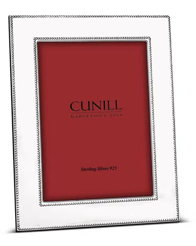 Cunill Tiffany Double Bead Non-tarnish Sterling Silver Frame In Burgundy