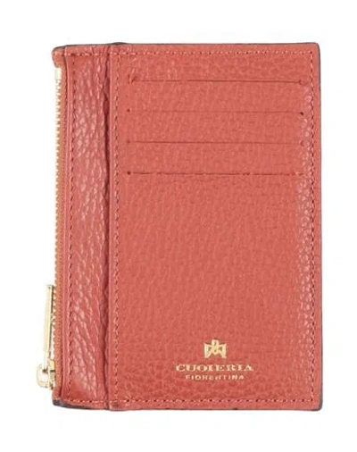 Cuoieria Fiorentina Woman Cardholder Tan Size - Leather In Brown