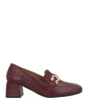 Cuoieria Woman Loafers Burgundy Size 8 Leather In Red