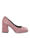 Cuoieria Woman Pumps Pastel Pink Size 7.5 Leather In Pastel Pink