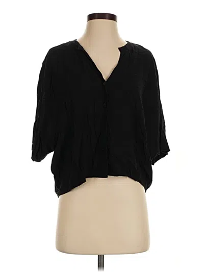 Pre-owned Cupcakes And Cashmere 3/4 Sleeve Blouse In Black
