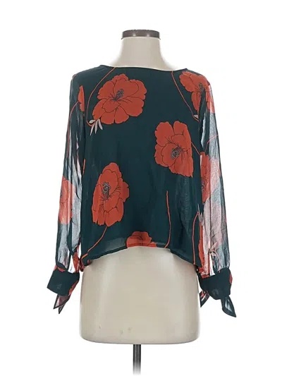 Pre-owned Cupcakes And Cashmere 3/4 Sleeve Blouse In Blue