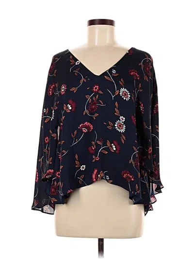Pre-owned Cupcakes And Cashmere 3/4 Sleeve Blouse In Blue
