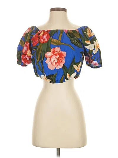 Pre-owned Cupcakes And Cashmere 3/4 Sleeve Blouse In Blue