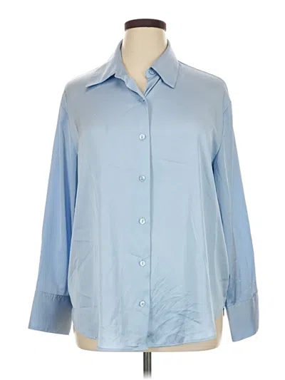 Pre-owned Cupcakes And Cashmere 3/4 Sleeve Blouse In Blue