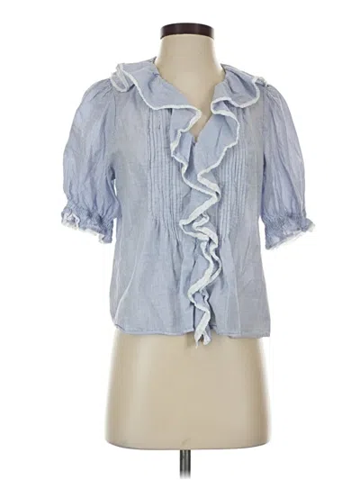 Pre-owned Cupcakes And Cashmere 3/4 Sleeve Blouse In Blue