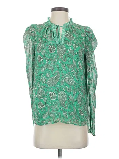 Pre-owned Cupcakes And Cashmere 3/4 Sleeve Blouse In Green