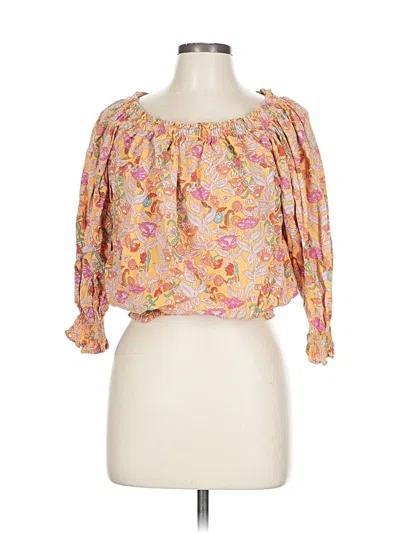 Pre-owned Cupcakes And Cashmere 3/4 Sleeve Blouse In Pink