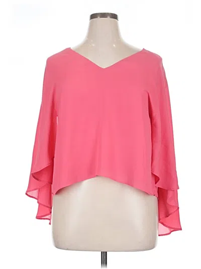 Pre-owned Cupcakes And Cashmere 3/4 Sleeve Blouse In Pink