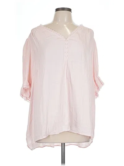 Pre-owned Cupcakes And Cashmere 3/4 Sleeve Blouse In Pink