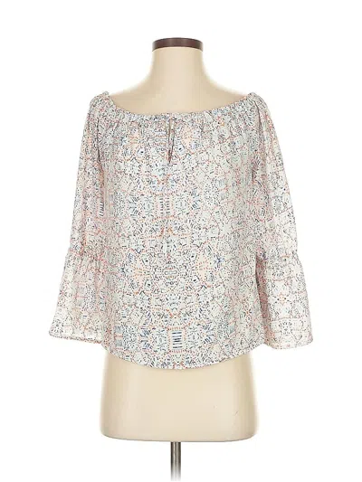 Pre-owned Cupcakes And Cashmere 3/4 Sleeve Blouse In White