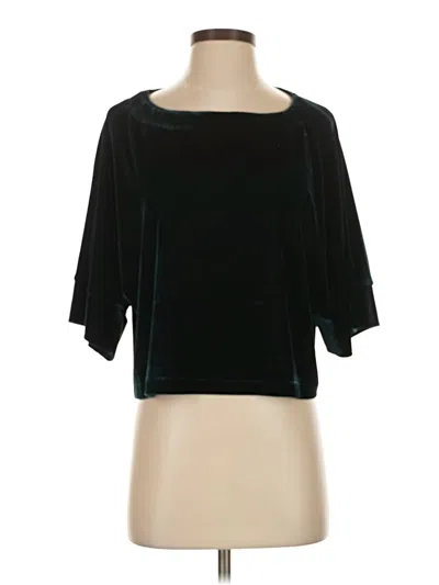 Pre-owned Cupcakes And Cashmere 3/4 Sleeve Top Black Boatneck Tops