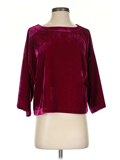 Pre-owned Cupcakes And Cashmere 3/4 Sleeve T-shirt In Burgundy
