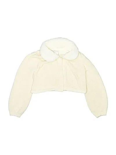 Pre-owned Cupcakes And Cashmere Kids' Cardigan Sweater In Ivory