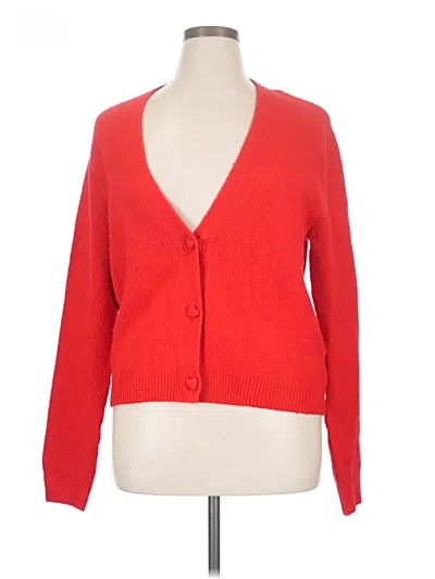 Pre-owned Cupcakes And Cashmere Cardigan Sweater In Red