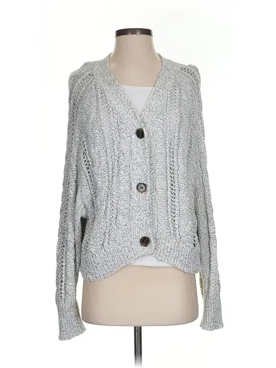 Pre-owned Cupcakes And Cashmere Cardigan Sweater In Silver
