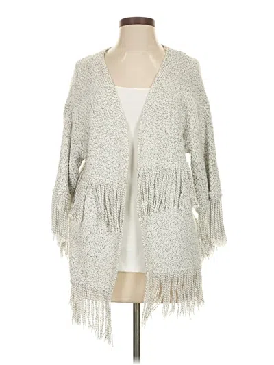 Pre-owned Cupcakes And Cashmere Cardigan Sweater In Silver