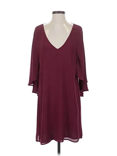 Pre-owned Cupcakes And Cashmere Casual Dress In Burgundy