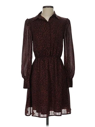 Pre-owned Cupcakes And Cashmere Casual Dress In Burgundy