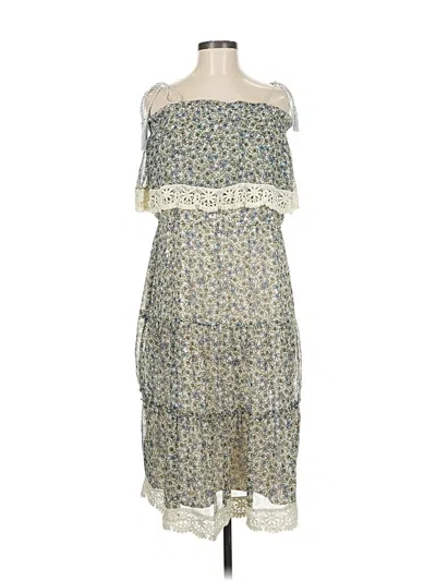 Pre-owned Cupcakes And Cashmere Casual Dress In Green