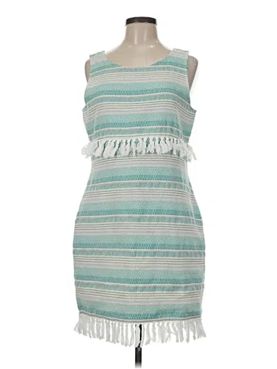 Pre-owned Cupcakes And Cashmere Casual Dress In Teal