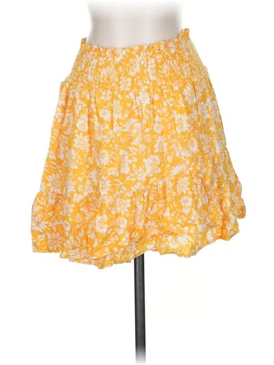 Pre-owned Cupcakes And Cashmere Casual Skirt In Yellow