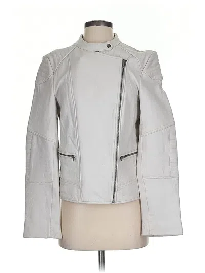 Pre-owned Cupcakes And Cashmere Leather Jacket In Gray