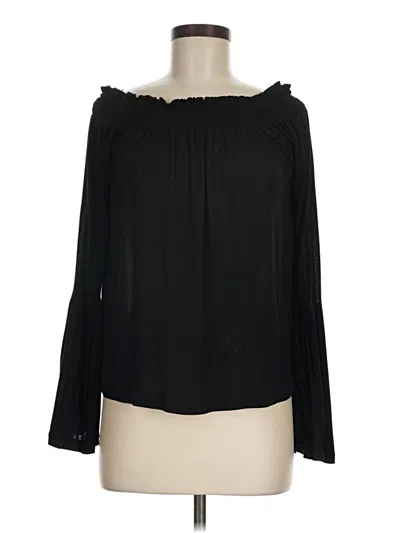 Pre-owned Cupcakes And Cashmere Long Sleeve Blouse In Black