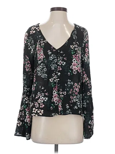 Pre-owned Cupcakes And Cashmere Long Sleeve Blouse In Black