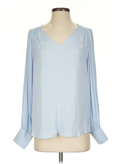 Pre-owned Cupcakes And Cashmere Long Sleeve Blouse In Blue