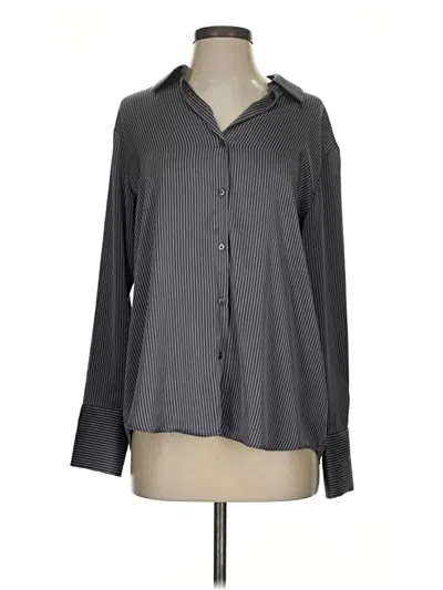 Pre-owned Cupcakes And Cashmere Long Sleeve Blouse In Gray